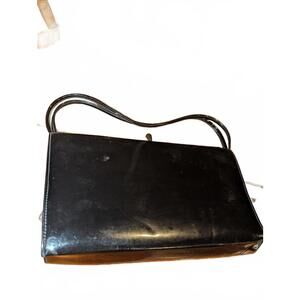 Vintage Thompson Black Patent Leather Handbag
